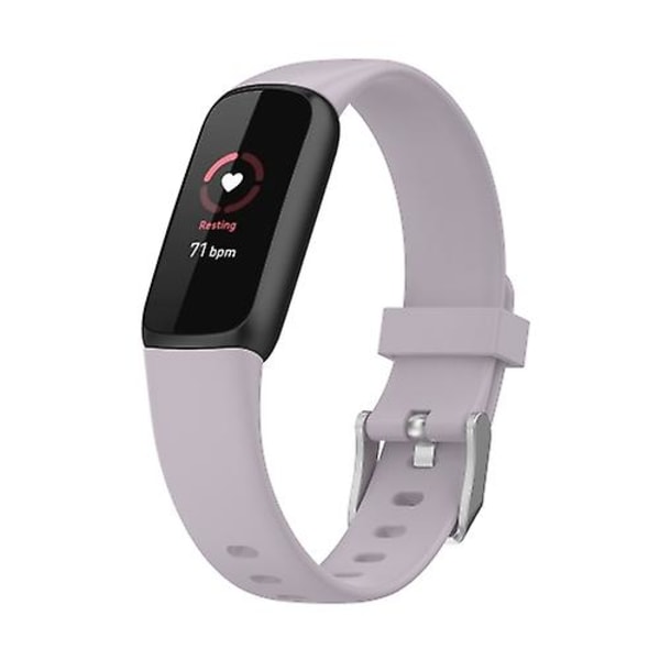 För Fitbit Luxe Silicone Watch Band Light Purple