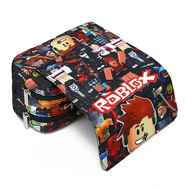 Roblox- printed kaksikerroksinen case kynäpussi paperitavaroiden organizer