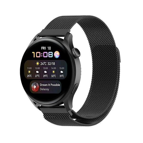 Til Huawei Watch GT 3 42mm 20mm Ur Til Huawei Watch GT 3 42mm Black