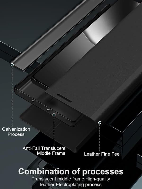 Fodral till Samsung Galaxy A56, flipfodral PU-läder (röd)
