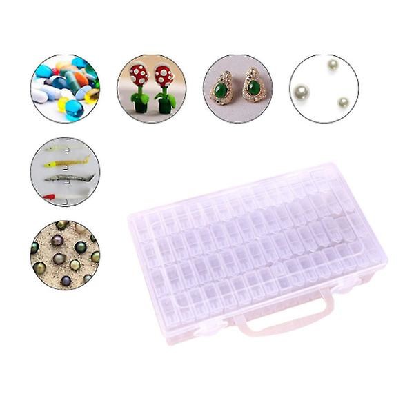 42/64 Rutenett Transparent Boks Diy Håndlaget Perle Diamantmaleri Oppbevaringsboks 64 Grid