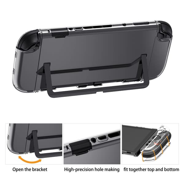Skal för Nintendo Switch 2, droppresistent transparent skyddsskal