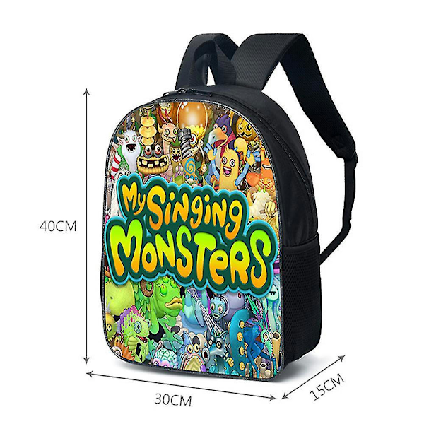 My Singing Monsters Barn Ryggsekk for Gutter og Jenter - Skoleveske - Reisesekk - Gaver-1 A