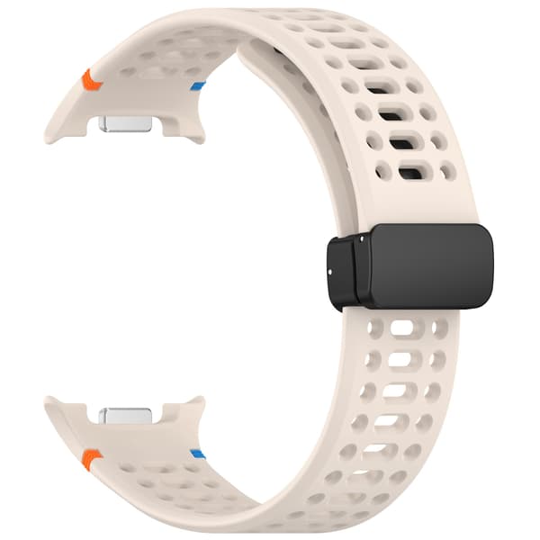 Rem til Samsung Galaxy Watch 8/Watch 8 Classic Åndbar silikonerem (Starlight)