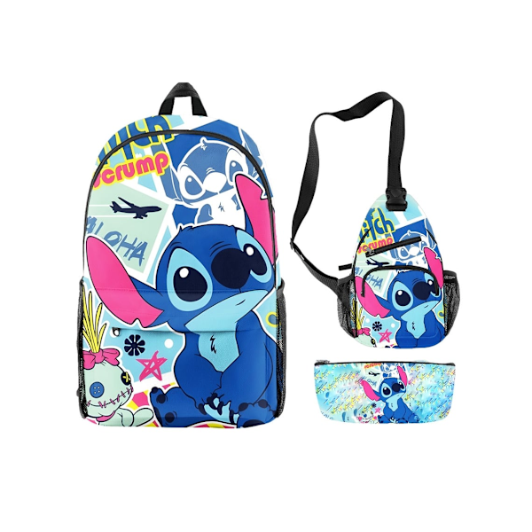 Stitch kolmiosainen oppilasreppu11