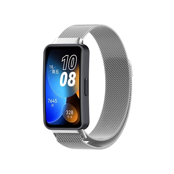 Smartwatch-armband för Huawei Strap 8 i milanesisk metall (silver)