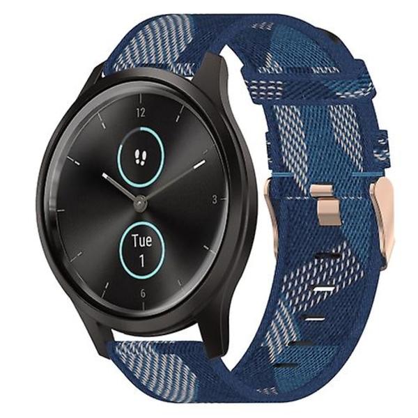 For Garmin Garminmove Style 20 mm nylonvevd klokkerem Blue