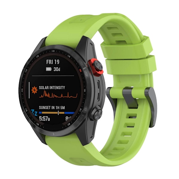 22mm Hurtigutløselig Silikonrem for Garmin Fenix 5X Green