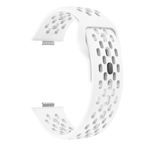 Stropp for Huawei Watch Fit 4/fit 4 Pro/fit 3 Pustende silikonstropp (hvit)