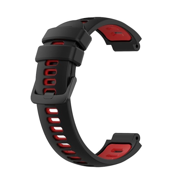 Til Garmin Forerunner 235 tofarvet silikone urrem Black-Red