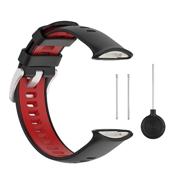 Til Polar Vantage V2 tofarvet silikoneurrem Black Red