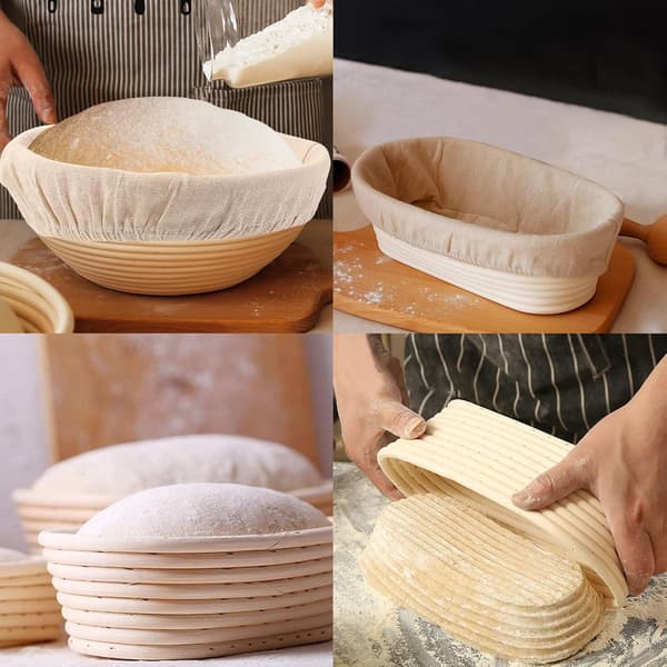 Banneton Brødhevekurv 25 cm for Brødbaking 2 stk