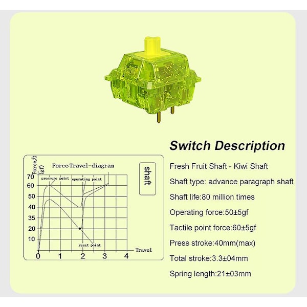 Ajazz mekanisk gaming tastatur taktil switch Huano switch DIY kompatibel 3pin/5pin tastatur til GK61 GK64 GH60 AC064 AC081 Kiwi