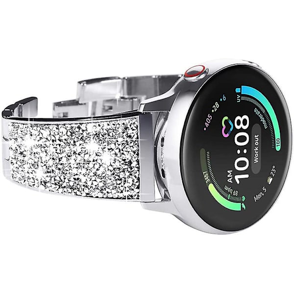 Garmin Venu / Suunto 3 Fitness 20mm Universaali Ruostumattomasta Teräksestä Valmistettu Metallinen Kellon Ranneke PLG Silver