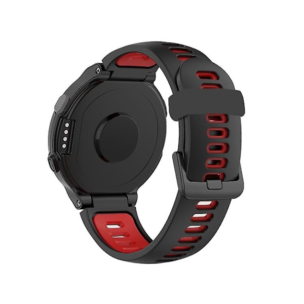 Til Garmin Forerunner 735 / 235 tofarvet silikone urrem Black-Red