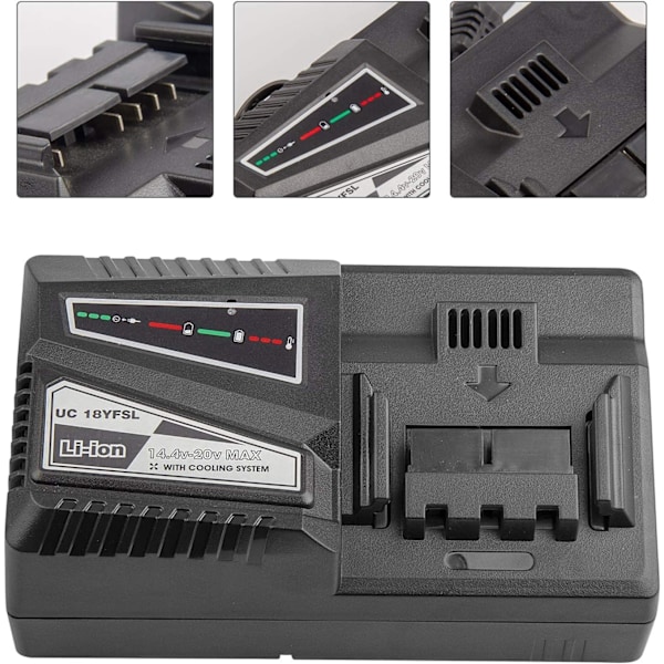 Li-ion batterioplader 14,4v- 18v til Hitachi Bsl1415 Bsl1420 Bsl1440 Bsl1450 EU PLUG