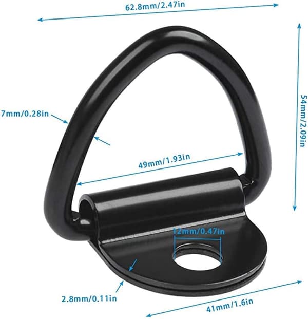 Festegjøringsanker Kroker V-Ring Tilhenger Laste Ringer (8 STK)