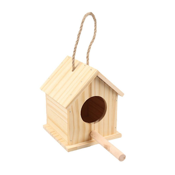 Nest House Fågelholk Bur Korg Vila Plats Väggmonterad Utomhus Fågelholk Trä Låda S