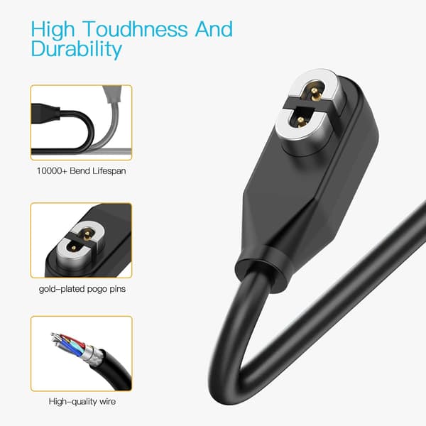 Lader for Aftershokz Aeropex AS800 Shokz Openrun Pro Openrun Mini USB-ladekabel