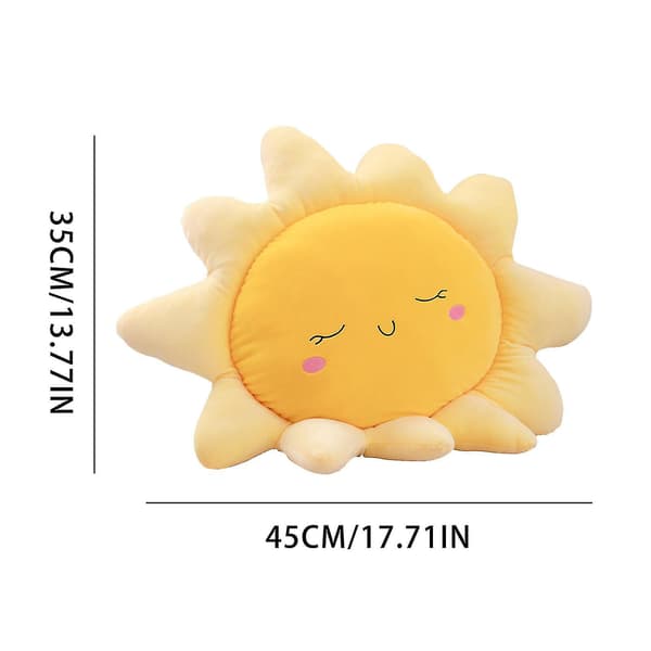 Moln, solkudde dun bomullsplyschkudde Sunshine Pillow