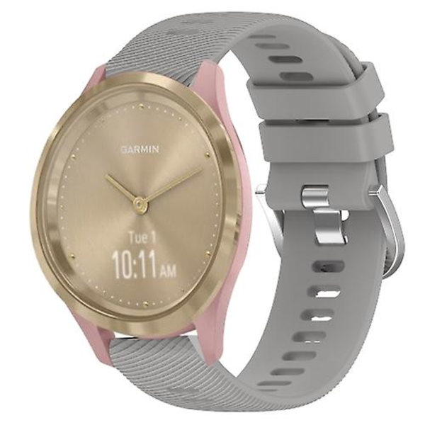 För Garmin Vivomove 3s 18mm enfärgad watch Grey