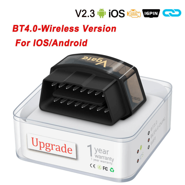 Vgate iCar Pro ELM327 V2.3 Bluetooth 4.0 For IOS/Android OBD2 Auto Scanner WIFI OBD Bildiagnoseverktøy iCar Pro BT4.0
