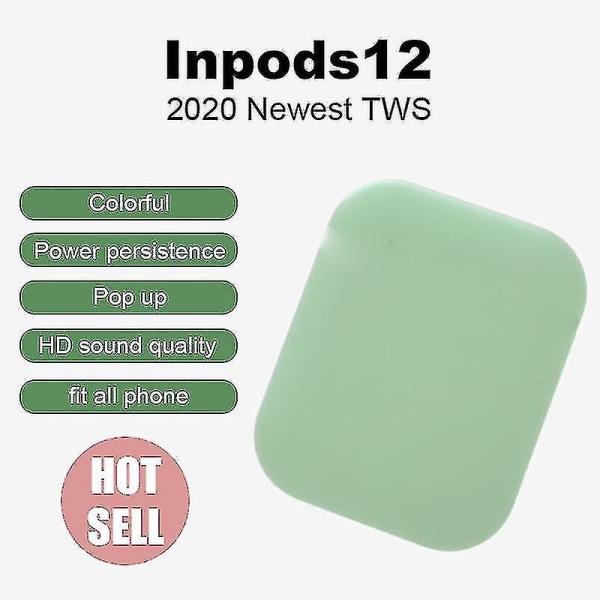 Inpods 12 Wireless Headphone Sports Vandtæt til Iphone Samsung, Xiaomi, Huaweisamsung Yellow