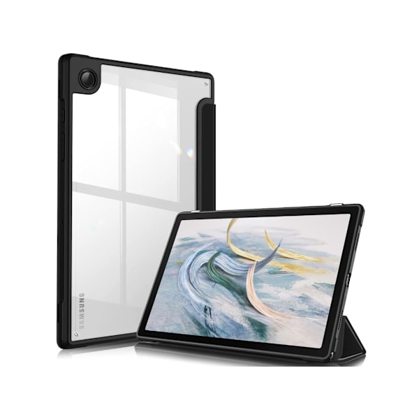Crystal Folio -kotelo Samsung Galaxy Tab A9 8.7 -tabletille, musta