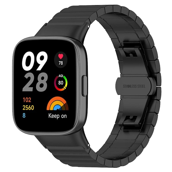 Metalrem til Xiaomi Redmi Watch 3 / Mi Watch Lite 3 h Black