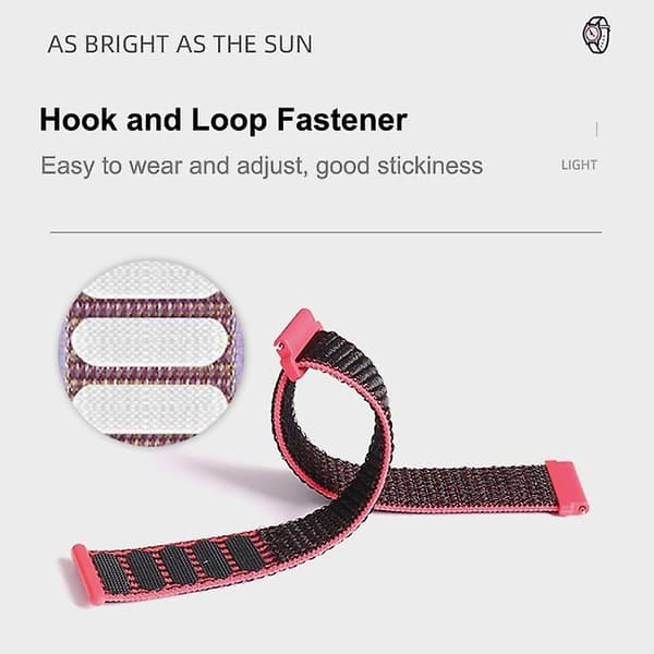 For Garmin Vivoactive 3 Nylon Loop Watch Band Clear Feather