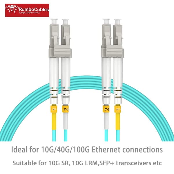 1M (3Ft) OM3 LC til LC Fiber Patch Kabler, Valgfrit