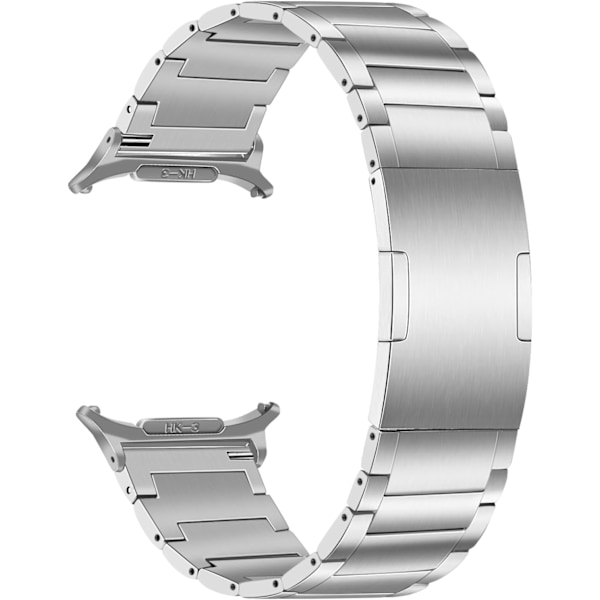 Titaniumsbånd til Galaxy Watch Ultra 47mm, One Click & No Gap Urrem Integreret Spænderem til Galaxy Watch Ultra 47mm (2024) Sølv
