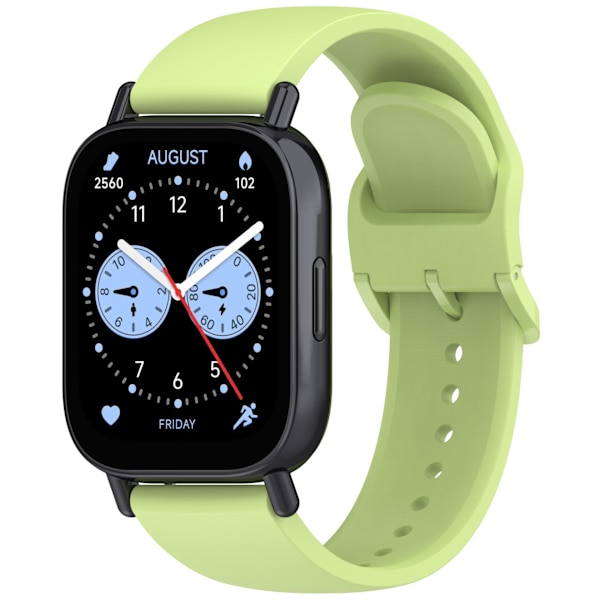 Stropp for Redmi Watch 5 Lite, ensfarget silikonstropp (Limegrønn)