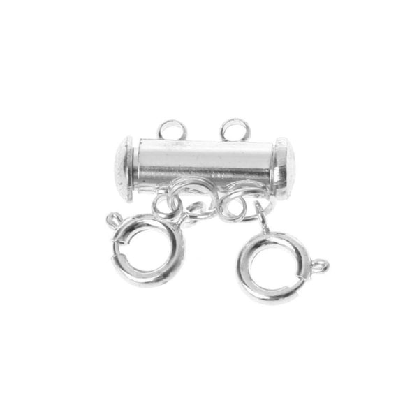 Fjærspenne i rustfritt stål Hummerspenner Koblinger Gliderørlås Avstandslås Multistrenger Magnetisk silver 2 layer