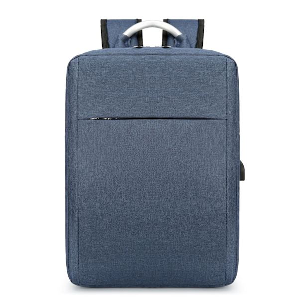 Tietokoneen reppu alumiinikahvalla ja USB-liitännällä, sininen