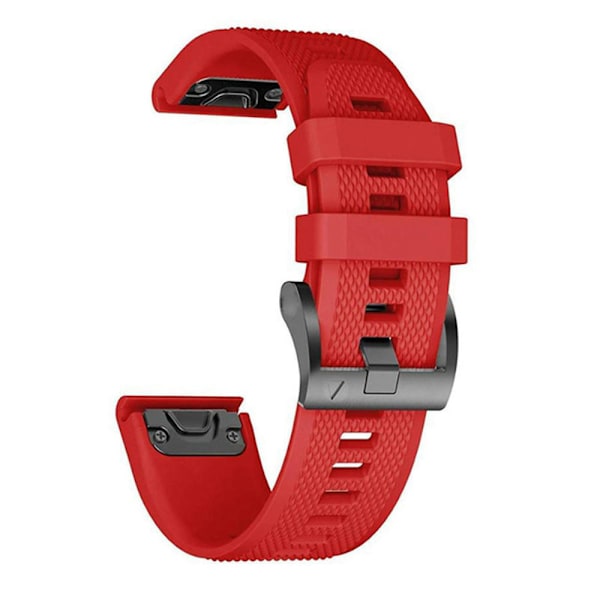 Klockarmband 22mm Snabbkoppling Mjukt Silikon Smartwatch Armband Ersättning Kompatibel Garmin Fenix 7x 6x 6 5x Plus Red