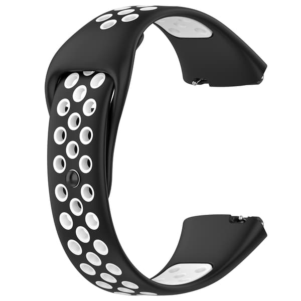 Rem til Redmi Watch 3 Lite/Watch 3 Active tofarvet silikonerem (sort hvid)