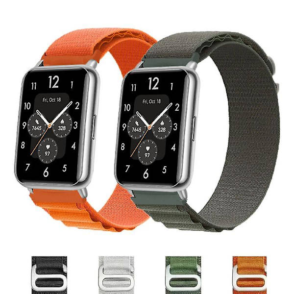 Alpine Loop Ranneke Huawei Watch Fit 2 Ranneke Tarvikkeet Ranneke Nylon Kellonranneke Rannekoru Correa Huawei Watch Fit2 Ranneke starlight