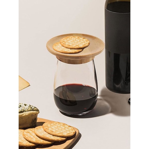 Bambus Vinglass Charcuterie Toppsett Vinglass Charcuterie Topp Vinglass Charcuterie Brett Topp for Vinglass eller Appetittvekkere Desserter