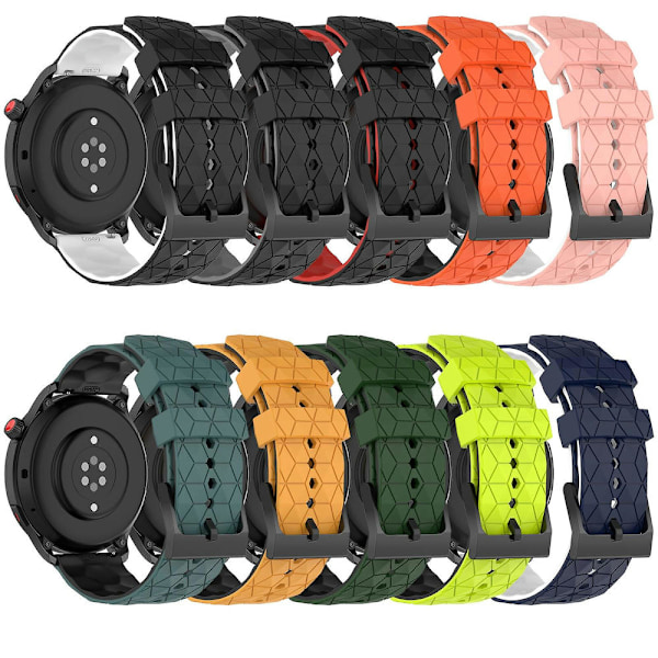 Kaksiväri silikoniranneke Xiaomi MI Watch S1 Active -kelloon Yellow Black