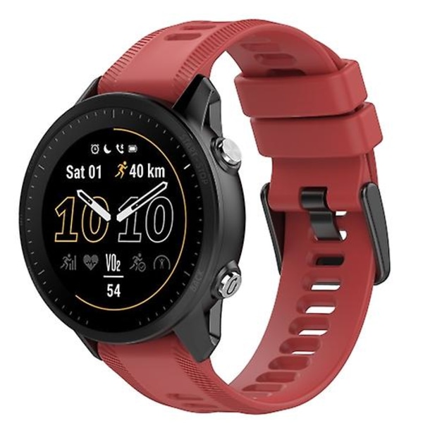 Til Garmin Approach S60 22mm ensfarvet silikoneurrem Red