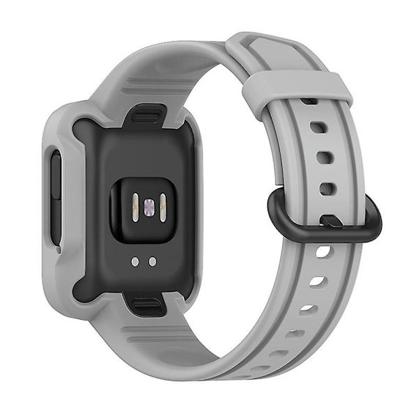 Til Xiaomi Redmi Watch/redmi Watch 2/mi Watch Lite/mi Watch Lite 2 Smart Watch Rem, Blød Silikone Rem Med Urkasse Grey