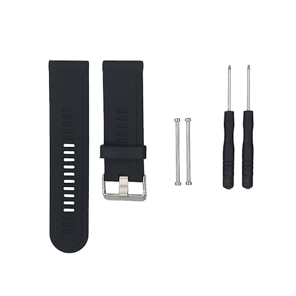 Til Garmin Fenix3 Hr silikone urrem Black
