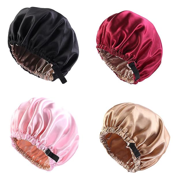Hårhette for sovehøretøy Bonnet Hodeplagg Hodeinnpakning Turbaner for kvinner Red