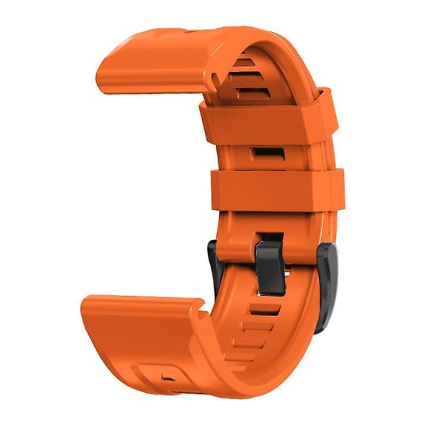 Garmin Fenix ​​7x / 6x / 5x 26 mm musta solki silikoni watch ranneke Orange