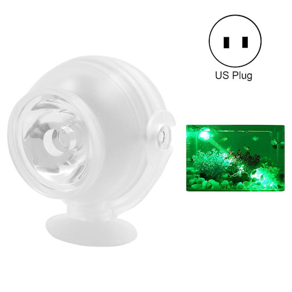 Farverig Led Akvarium Fisketank Spot Lampe Dykker Spotlight Oplyste Lys Green EU Plug