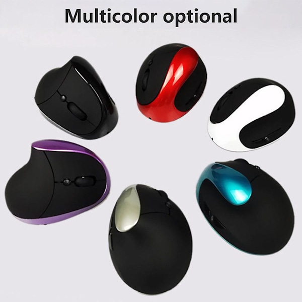 Trådbunden vertikal mus, liten ergonomisk mus med hög precision optisk möss med justerbar känslighet 800/1200 /1600 Dpi, 6 knappar, för små händer blue