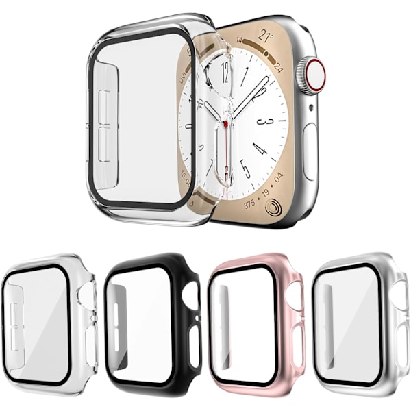 4-pakkaus Apple Watch -kotelo 40mm SE Series 6 5 4 kelloille karkaistulla lasilla