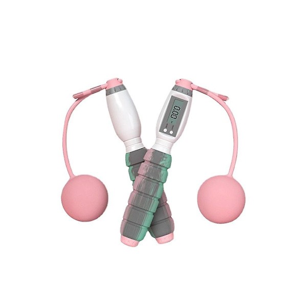 Trådlöst hopprep med räknare - Elektroniskt digitalt hopprep utan sladd Pink