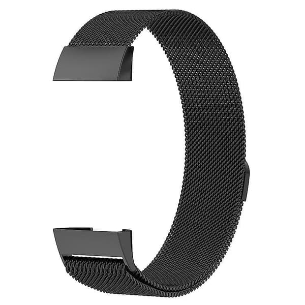 Magneturbånd i rustfrit stål til Fitbit Charge 4 Large Størrelse: 210x18mm Black